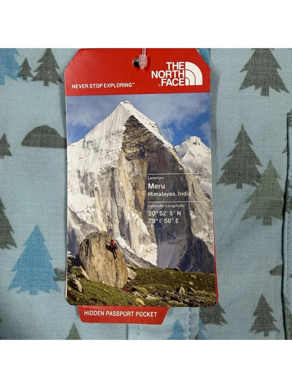 The North Face Pursuit Short Sleeve Button Up Tree Mountain Shirt Size Large NWT